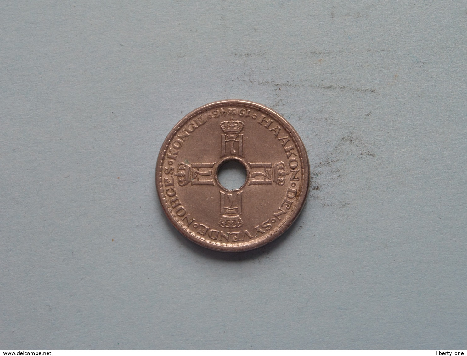 1946 - 1 Krone / KM 385 ( Uncleaned Coin / For Grade, Please See Photo ) !! - Norvège