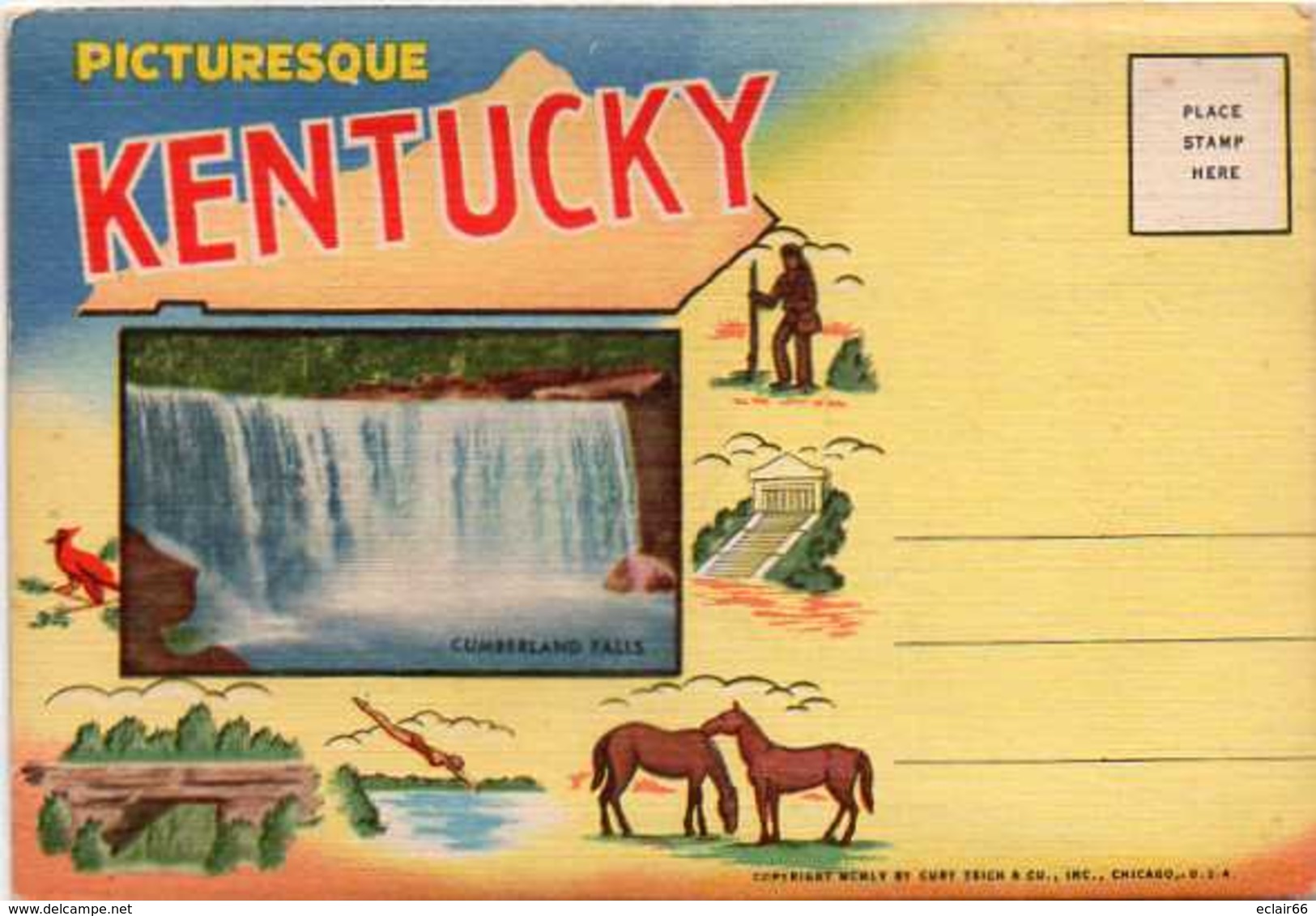 PICTURESQUE KENTUCKY Greetings From Scenic And Historic Dépliant  16 Photos Recto-Verso - Louisville