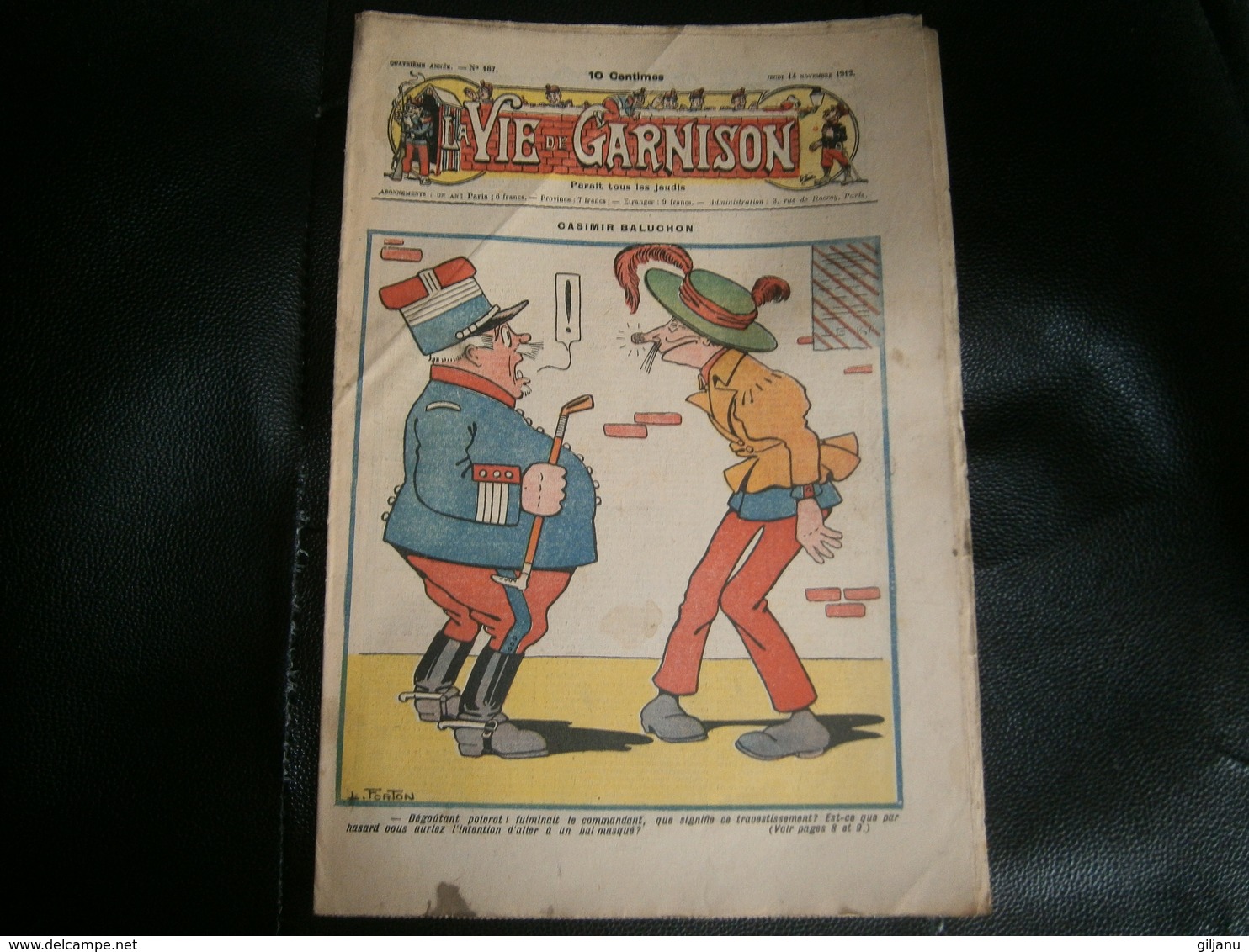 ANCIEN LA VIE DE GARNISON ANNEE 1912 N 187   CASIMIR BALUCHON - A Suivre