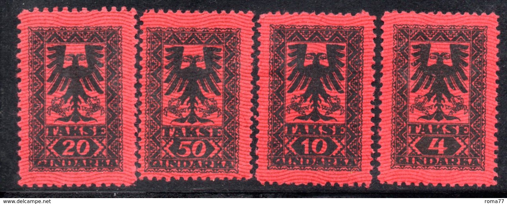 163 - 490 - ALBANIA 1922 , Segnatasse Serie Yvert N. 18/21  *** - Albania