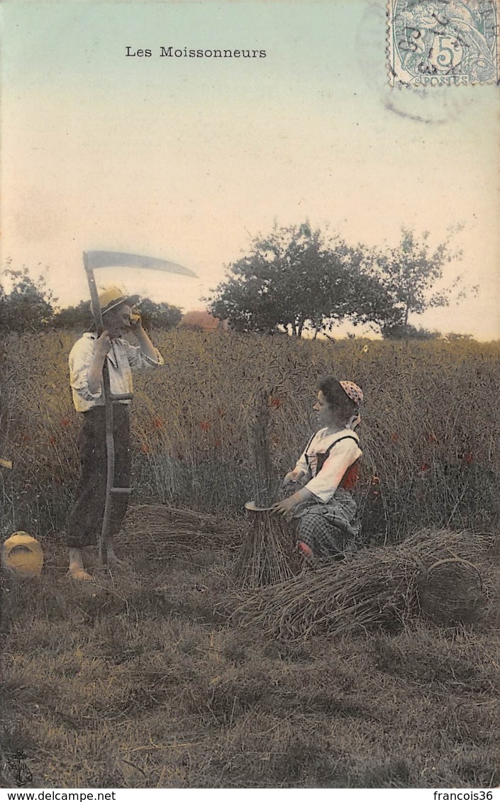 Les Moissonneurs - Scènes Champêtres Paysans Couple Faucille Faucheur - Autres & Non Classés