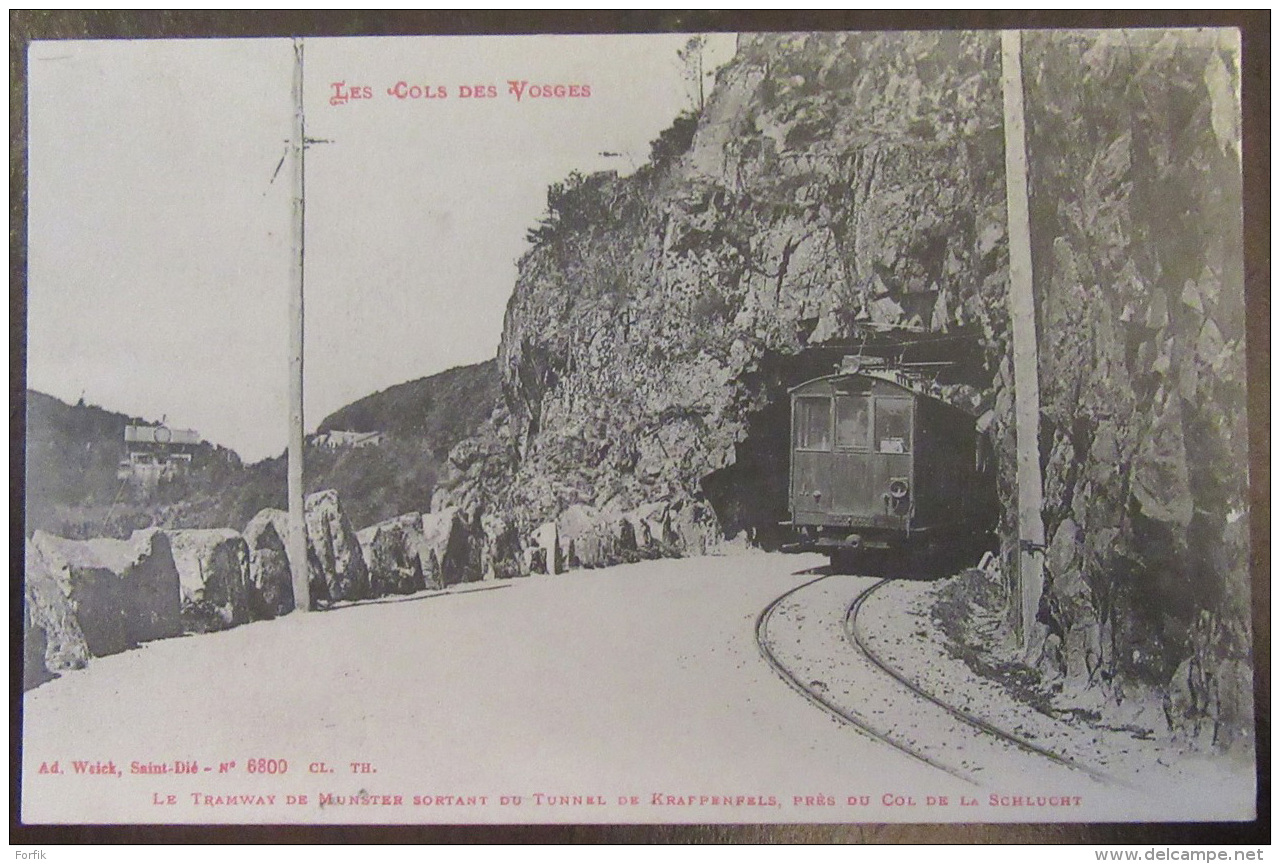 Vosges - Le Tramway De Münster Sortant Du Tunnel De Krafpenfels - Carte Animée Circulée Le 8 Avril 1916 - Lorraine