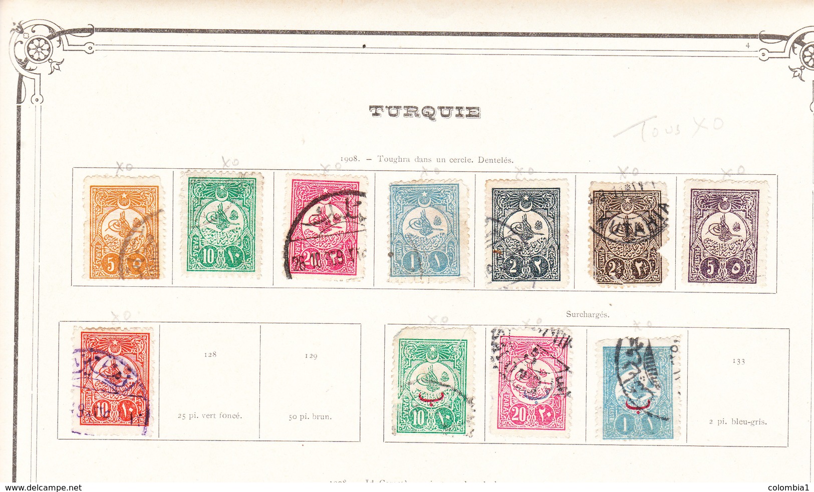 TURQUIE Timmbres De 1884/1908  Sur Feuille D'album - 1837-1914 Smyrna