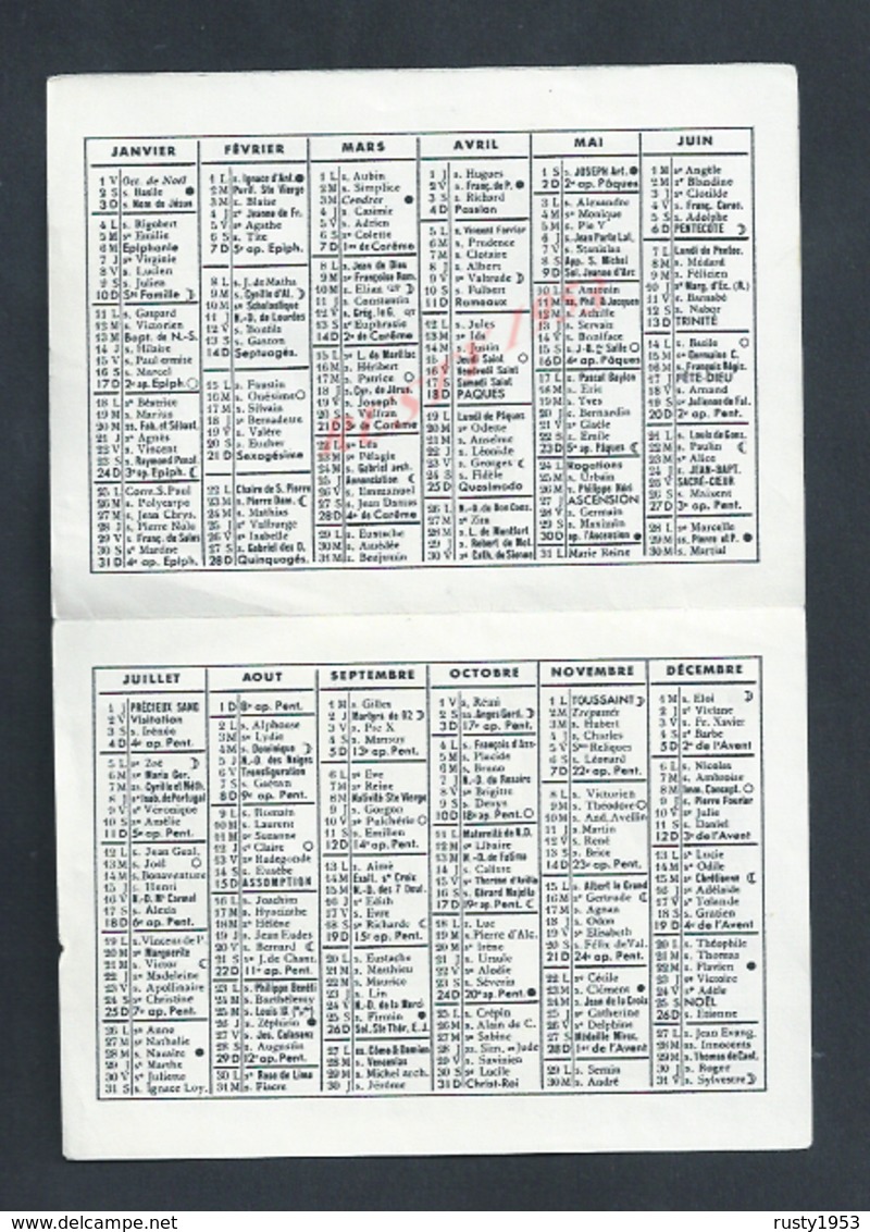 RELIGION PETIT CALENDRIER DE 1965 OEUVRE DE SAINT FRANÇOIS DE SALES : - Petit Format : 1961-70