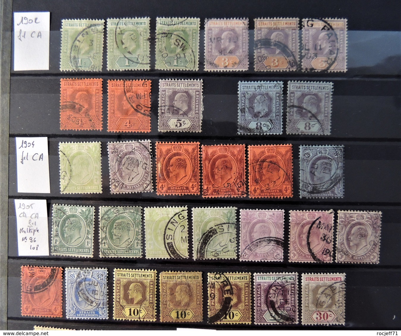 Straits Settlements - Singapor - Malaya - Old And Nice Georges V Selection 6 Scans  - Value : 280 Euros - Singapore (...-1959)