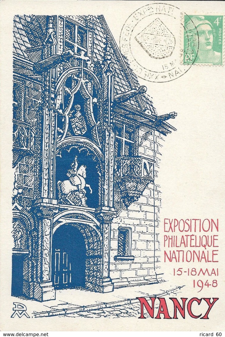 Fdc France, N°809  Yt, Exposition Philatélique Nationale Nancy 1948 - ....-1949