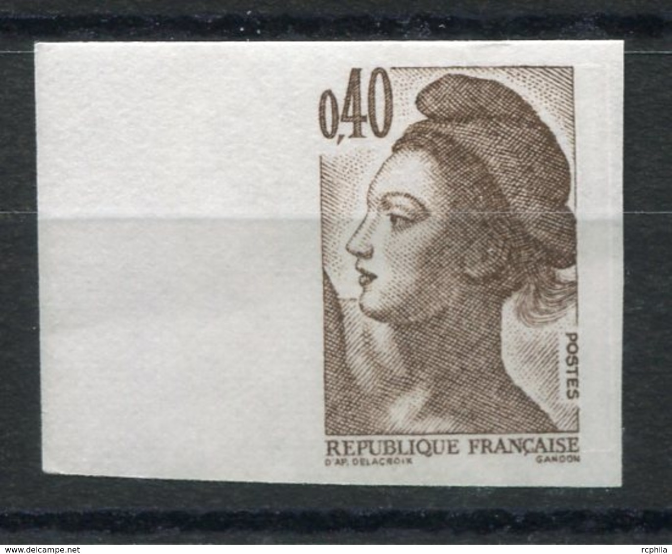 RC 8737 FRANCE 2183 - 40c BRUN FONCÉ LIBERTÉ DE GANDON NON DENTELÉ NEUF ** - Unclassified