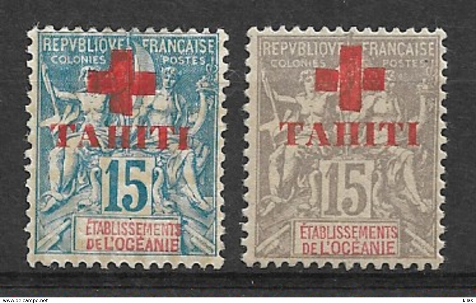 TAHITI 1915  RED CROSS - Croix-Rouge