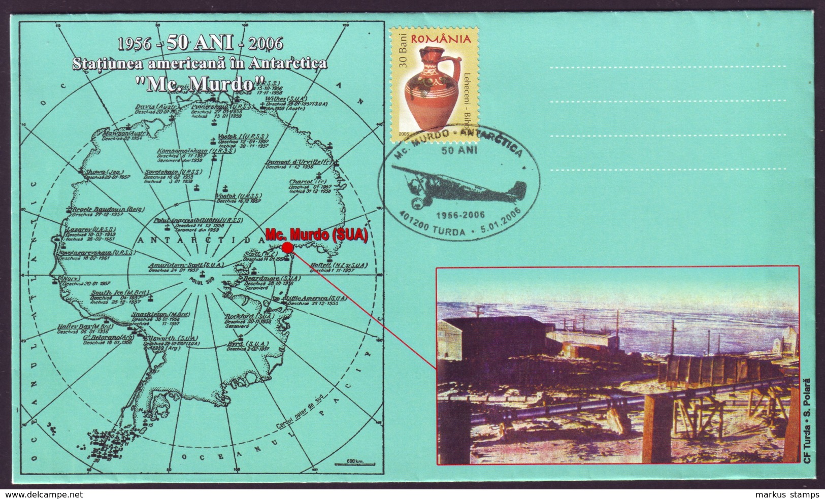 2006 Mc Murdo Station, Antarctic Research Center Philatelic Cover & Postcard - Forschungsprogramme