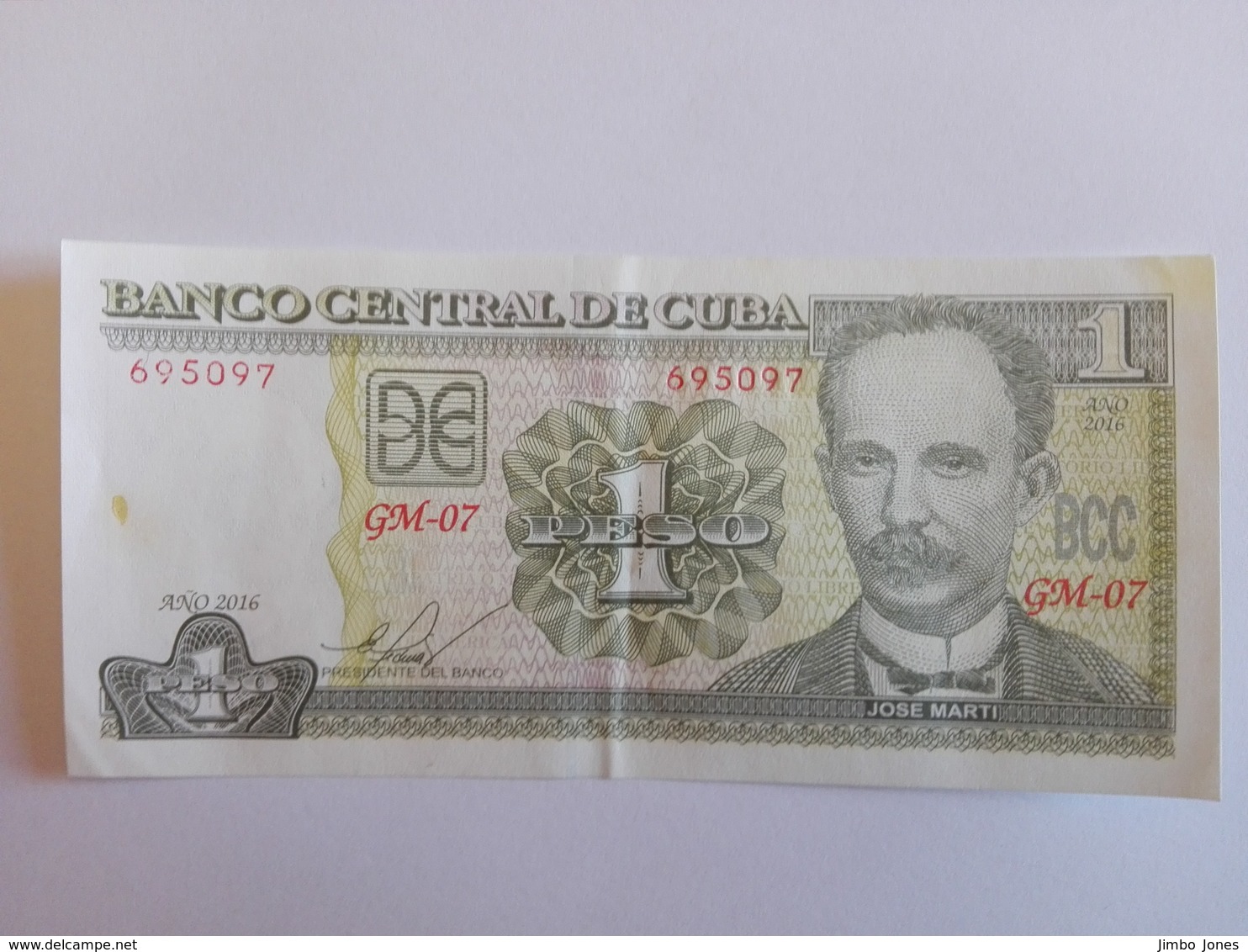 1 Peso Nacional (CUP) Banknote Aus Kuba Von 2016 (sehr Schön) - Cuba