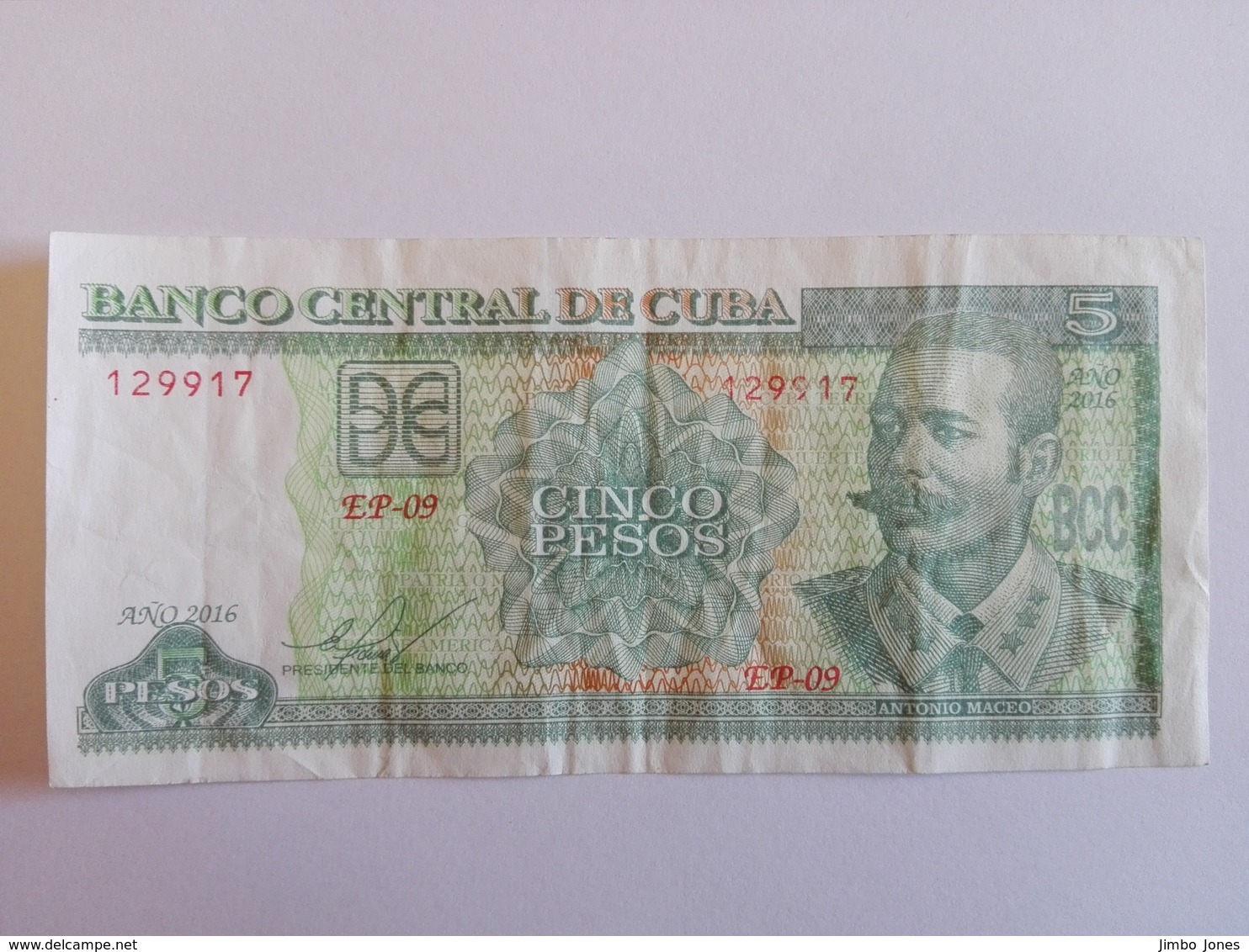 5 Pesos Nacional (CUP) Banknote Aus Kuba Von 2016 (sehr Schön Bis Vorzüglich) - Cuba