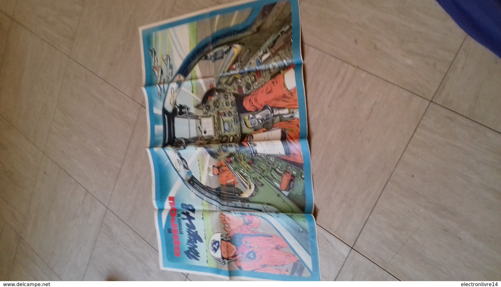 Supplement Poster Au Magazine Spirou 1695  Format Deplie 58x43 Cm  Le Mirage Vb - Spirou Magazine