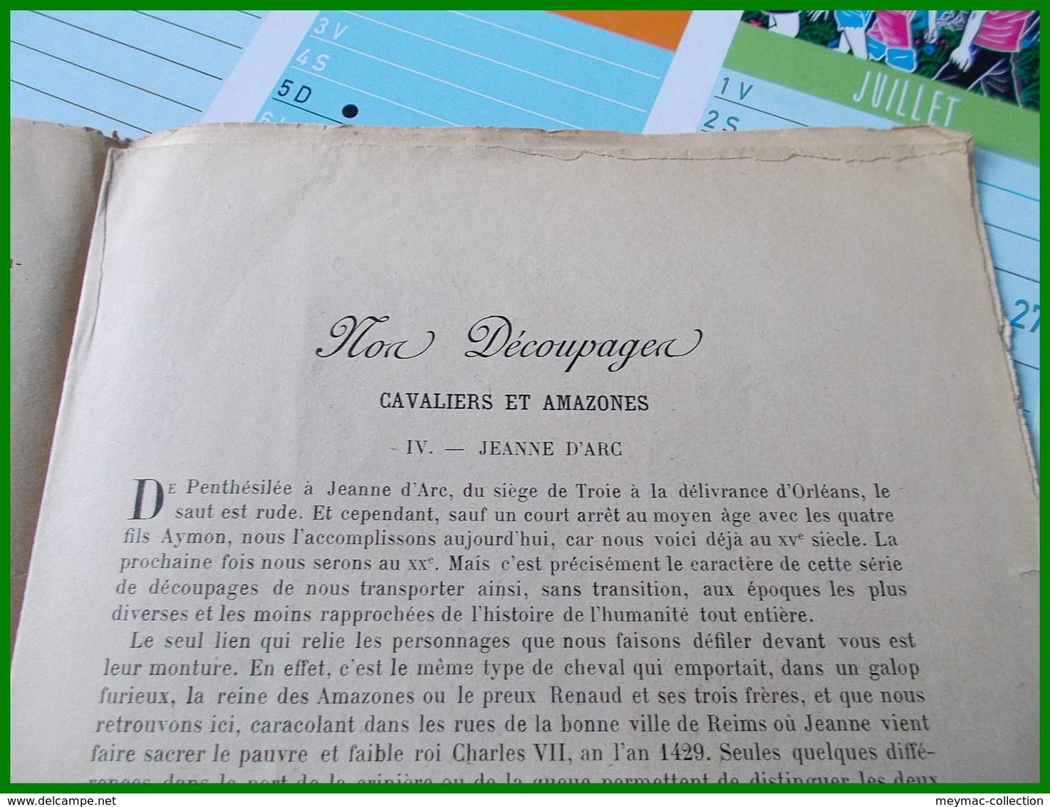 MON JOURNAL RECUEIL POUR ENFANTS N° 35 MAI 1909 RARE DECOUPAGE JEANNE D'ARC BELLES GRAVURES DONT BERTIN - 1900 - 1949