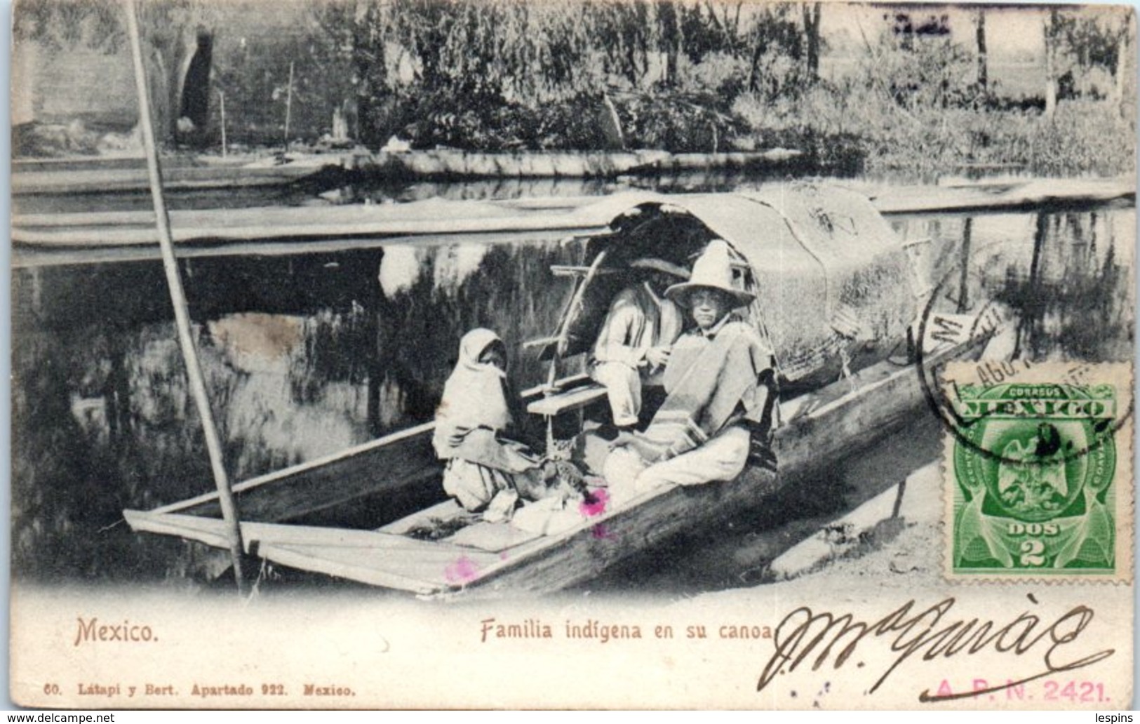 AMERIQUE --  Mexique --  México - Familia Indigena En Su Canoa - Mexico