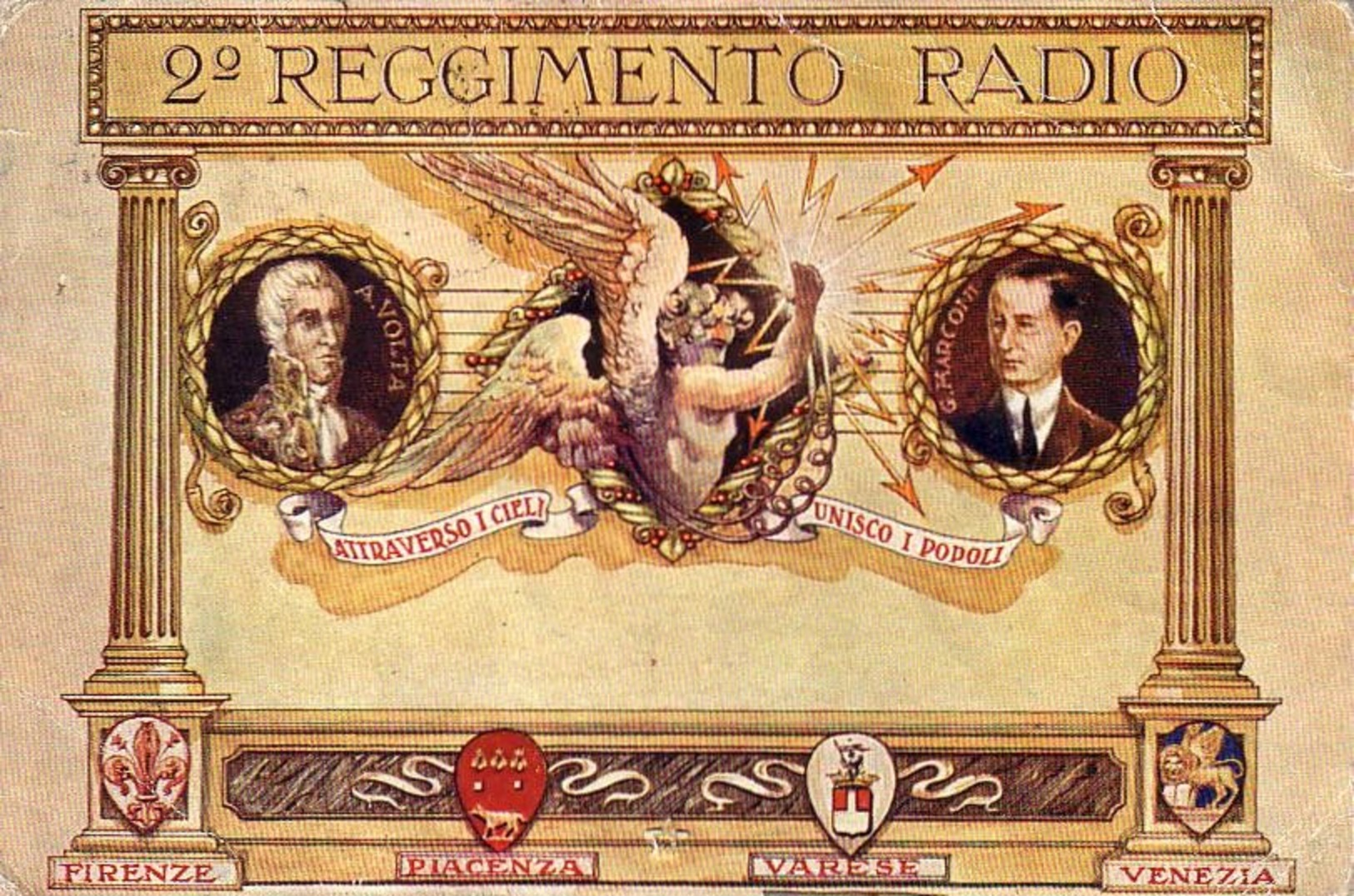 2° REGGIMENTO RADIO VOLTA MARCONI FIRENZE PIACENZA VARESE VENEZIA 1930/40 Ca - Como