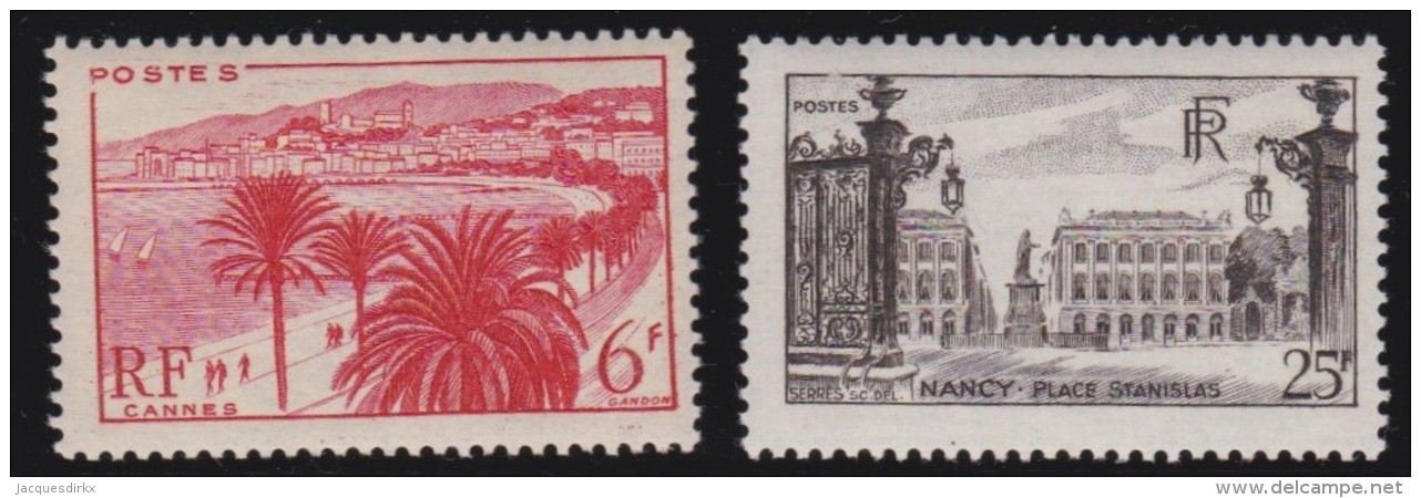 Frankrijk    .   Yvert     .   777/778     .    **      .     Postfris    .    /    .    MNH - Ongebruikt