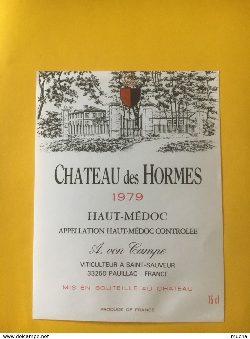 8234 - Château Les Hormes 1979 Haut Médoc - Bordeaux