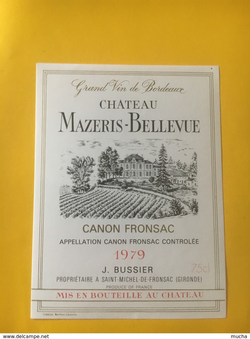 8235 - Château Mazeris-Bellevue 1979 Canon Fronsac - Bordeaux