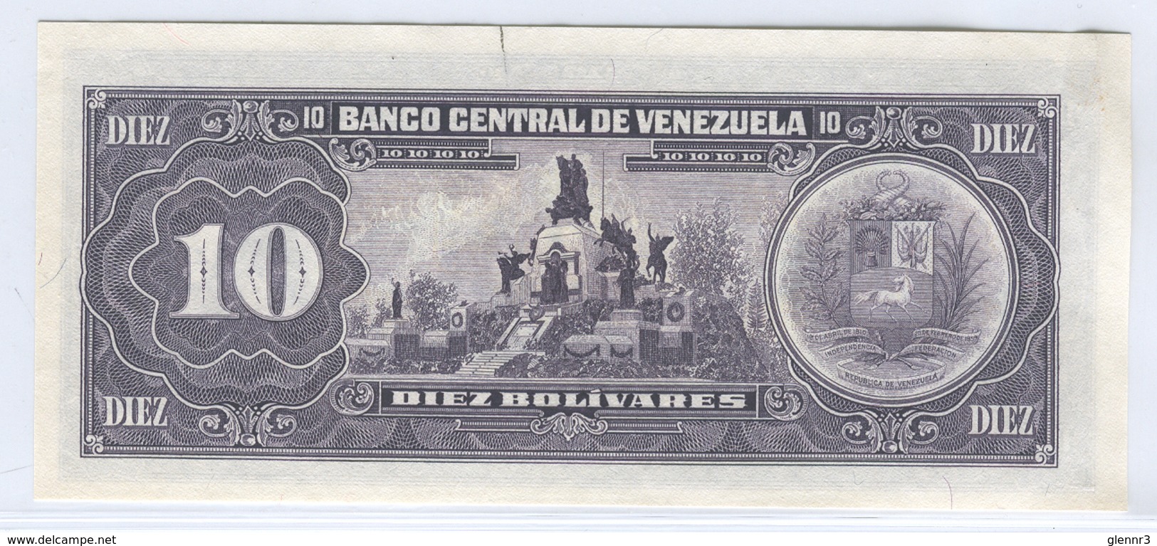 VENEZUELA 61b  1990 10 Bolivares UNC - Venezuela