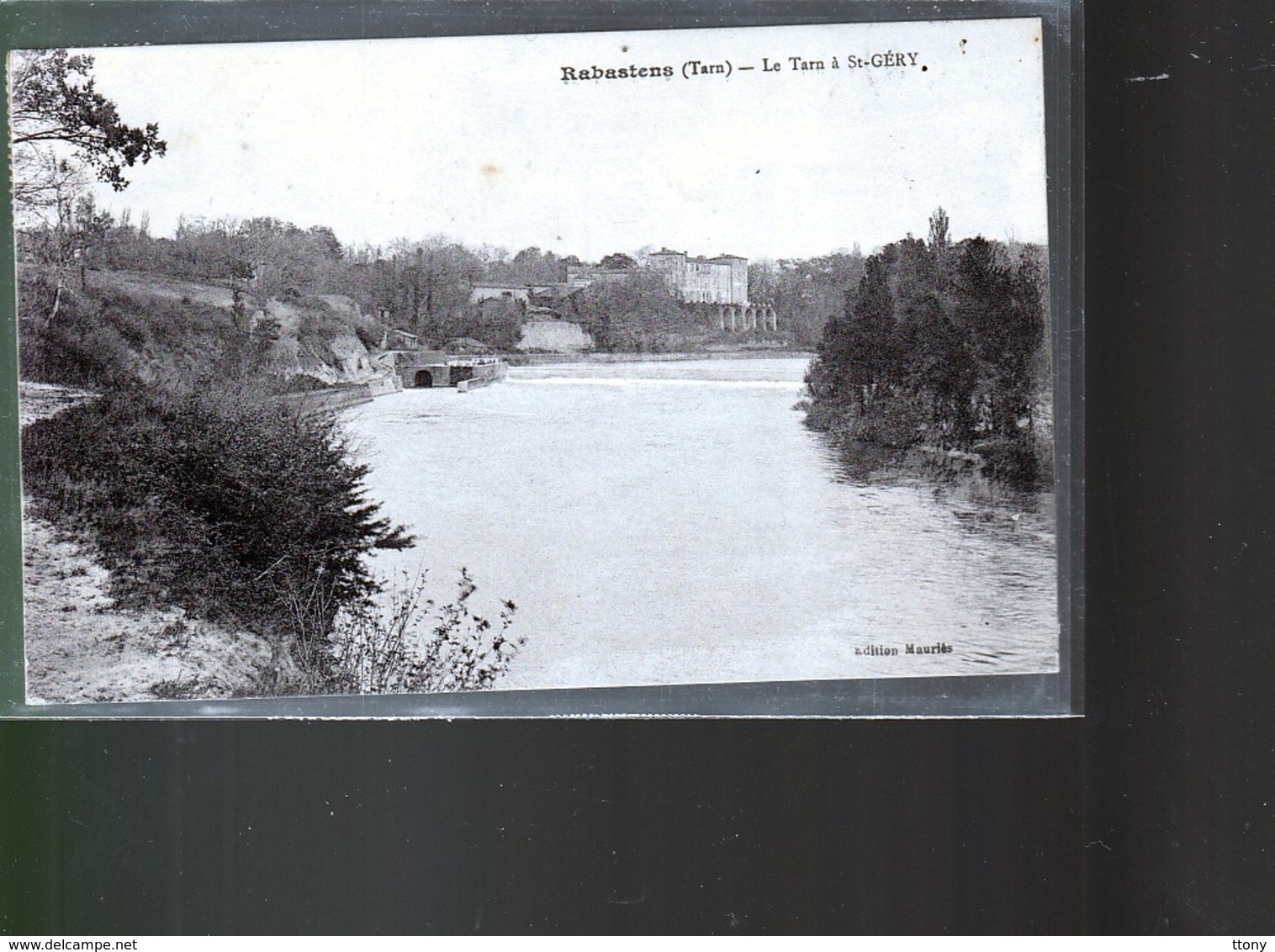 Cpa  :  Rabastens   : Le Tarn à St-Géry     Carte écrite  Année 1913 - Rabastens