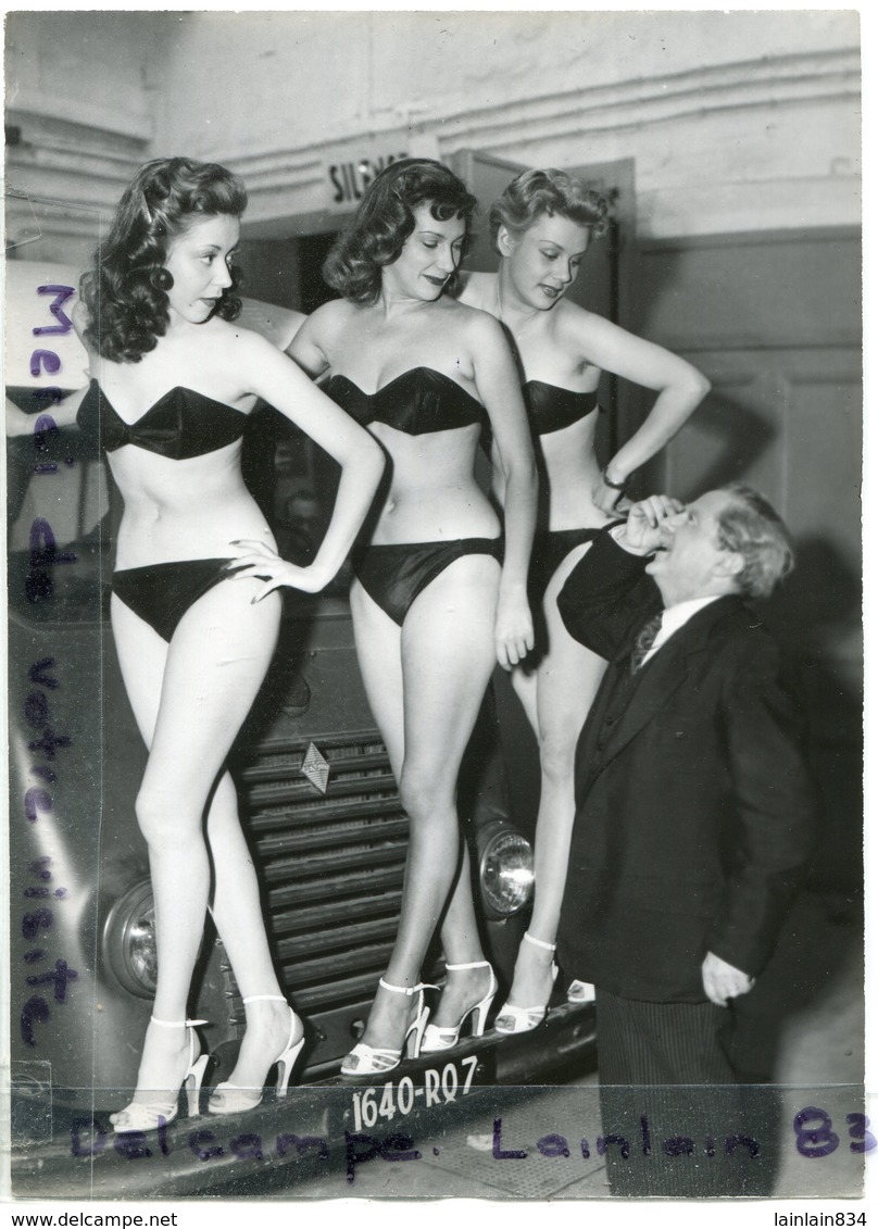 - Photo De Presse - Original - Maria RIQUELME, Nadine ALLARY, Nadine OLIVIER, Henri CREMIEUX, Film, 13-06-1951, Scans - Pin-up