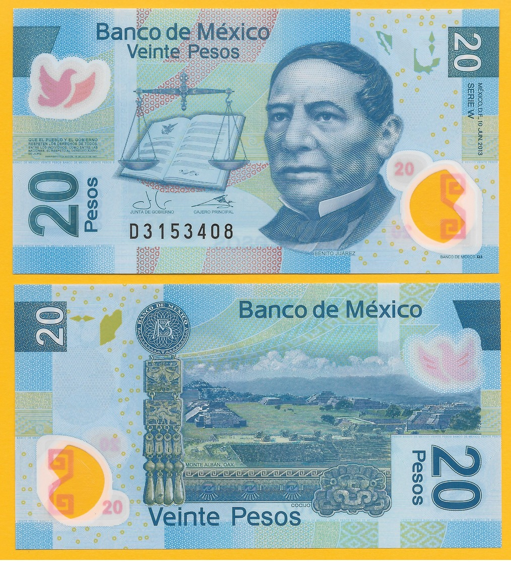 Mexico 20 Pesos P-122n 2013 (Serie W) UNC - Mexique