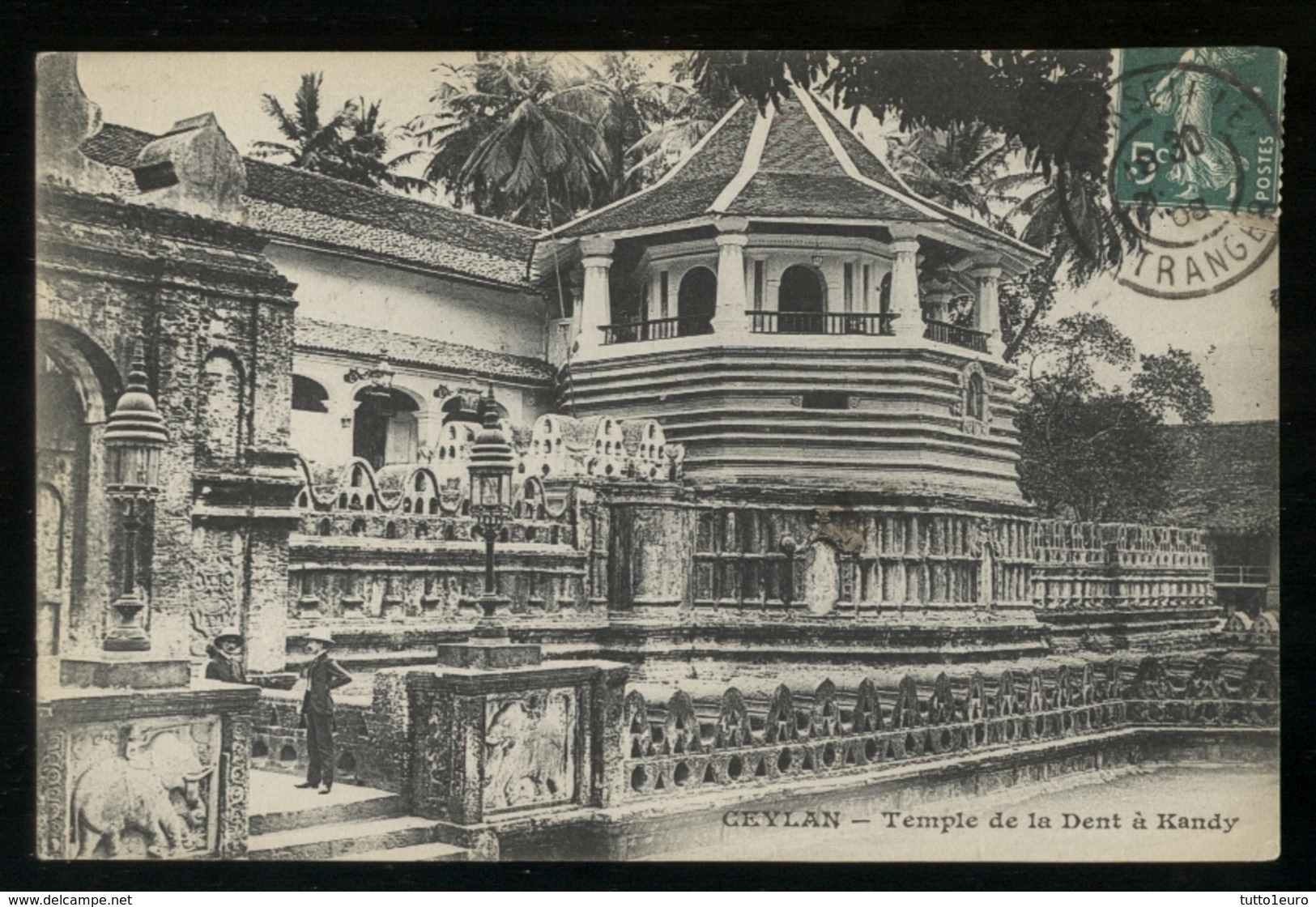 SRI LANKA - CEYLON - 1908 - TEMPLE DE LA DENT A KANDY - Sri Lanka (Ceylon)