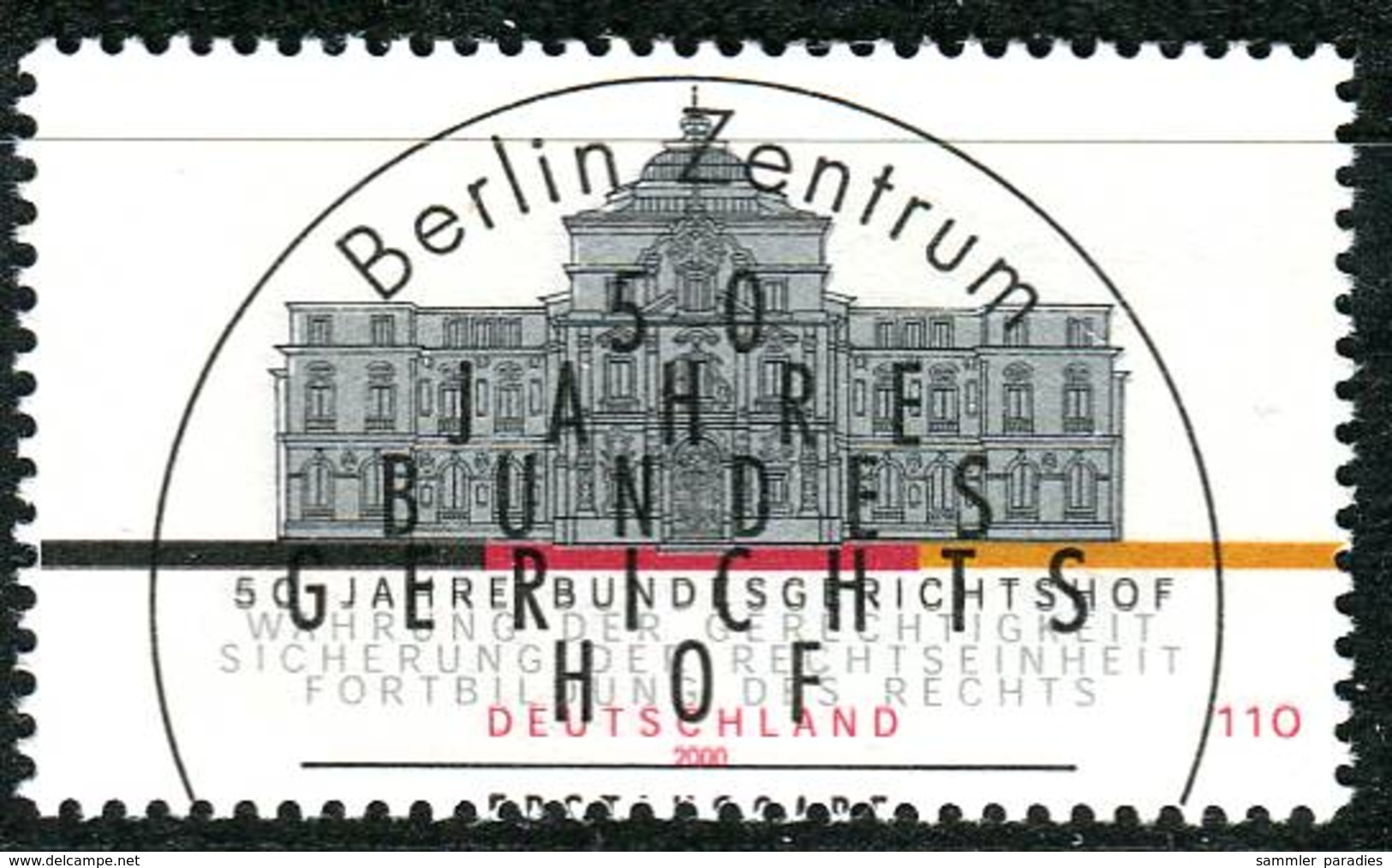 BRD - Mi 2137 - Zentrisch OO Gestempelt (D) - 110Pf    Bundesgerichtshof - Used Stamps