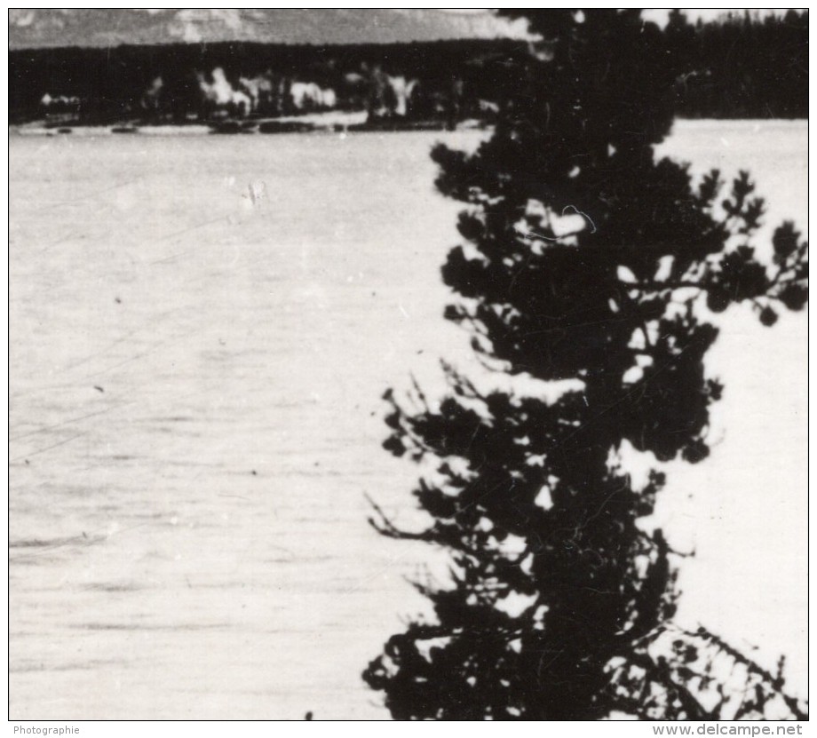 USA Wyoming Yellowstone Lake Mont Sheridan Ancienne Carte Photo Haynes 1940 ? - Yellowstone