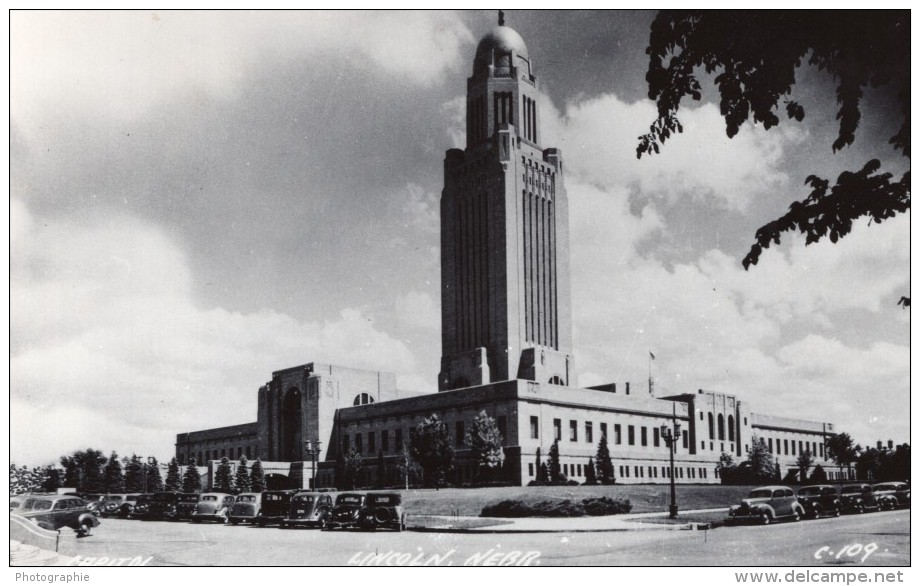 Nebraska Lincoln Capitol Capitole Ancienne Carte Photo LL Cook EKC 1940 - Lincoln