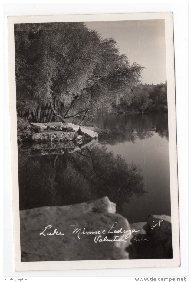 Nebraska Valentine Lake Minnechaduza Creek Ancienne Carte Photo 1940 - Autres & Non Classés