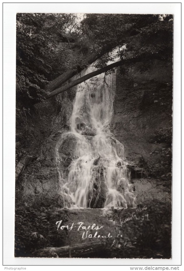 Nebraska Valentine Fort Falls Cascade Ancienne Carte Photo 1940 - Autres & Non Classés