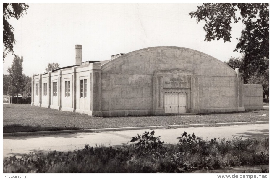 Nebraska National Guard Falls City Armurerie Ancienne Carte Photo LL Cook EKC 1940 - Autres & Non Classés