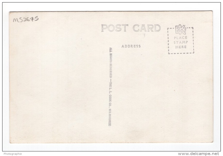 Nebraska Falls City Post Office Ancienne Carte Photo LL Cook EKC 1940 - Autres & Non Classés