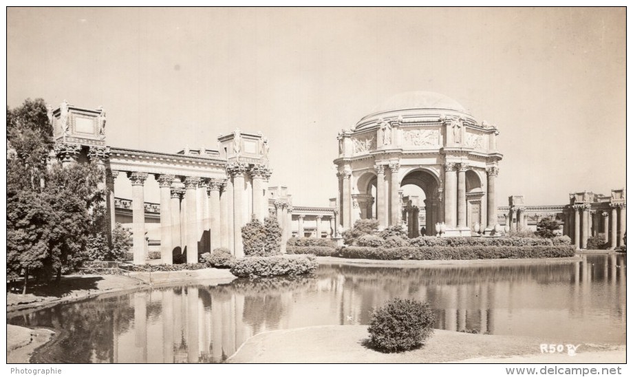 San Francisco Palais Des Beaux Arts Architecture Ancienne Carte Photo 1940 - San Francisco