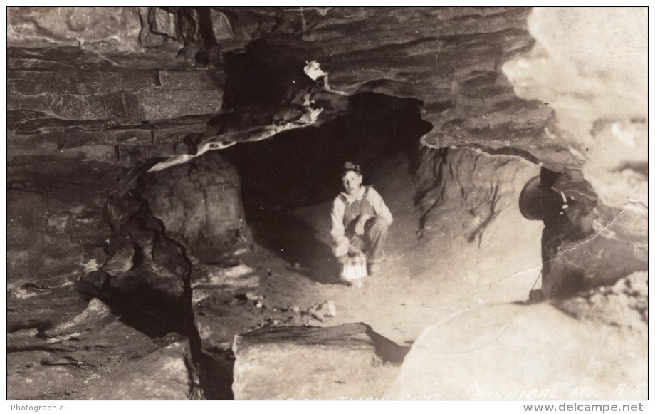 Missouri Hannibal Mark Twain Cave Jesse James Hideout Carte Photo 1939 - Autres & Non Classés