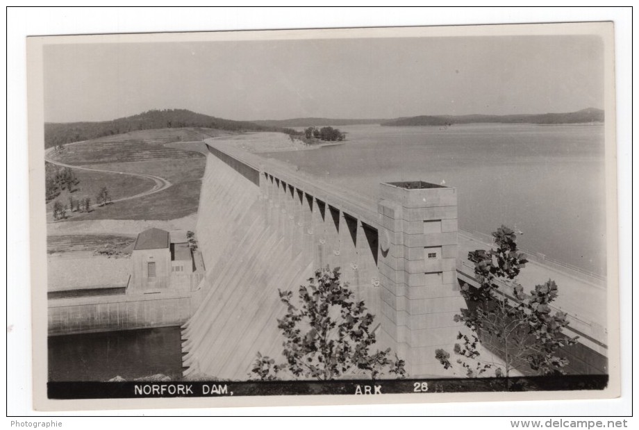 Arkansas Barrage De Norfork Dam Ancienne Carte Photo 1940's - Autres & Non Classés