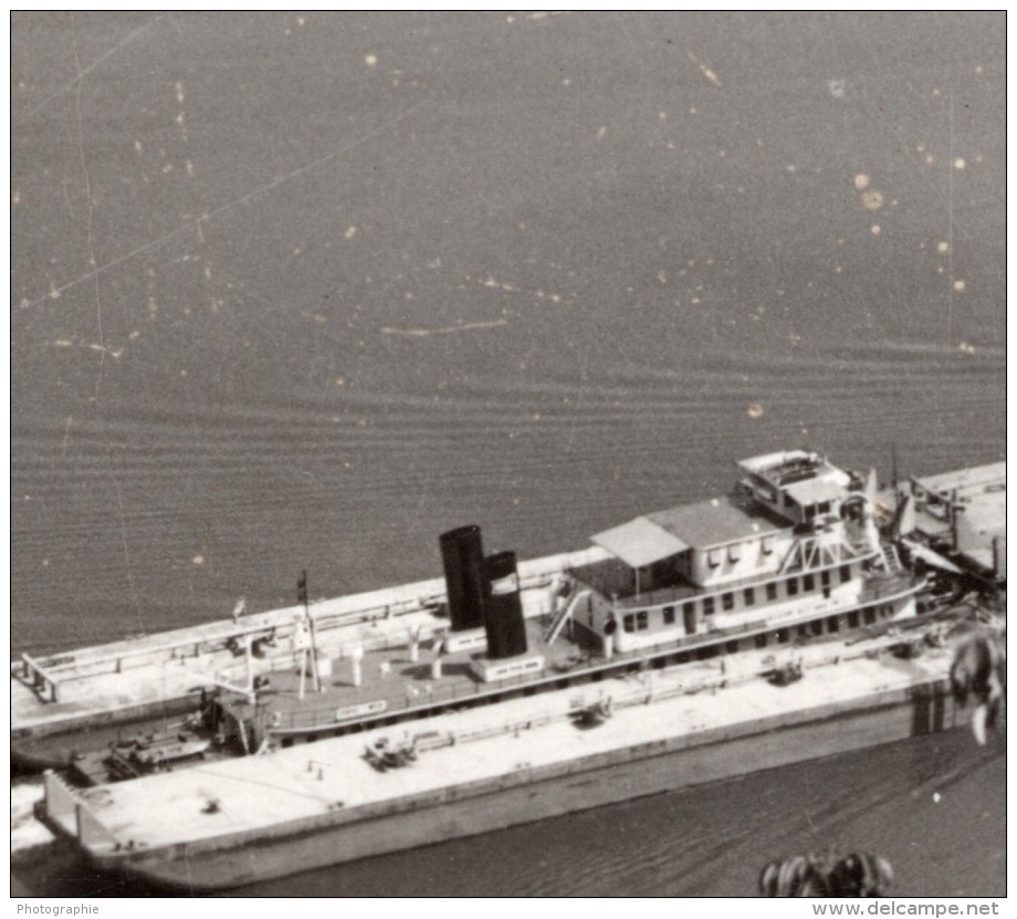 Iowa Wisconsin Wyalusing Pikes Peak State Park Riviere Bateau Ancienne Carte Photo 1940 - Autres & Non Classés