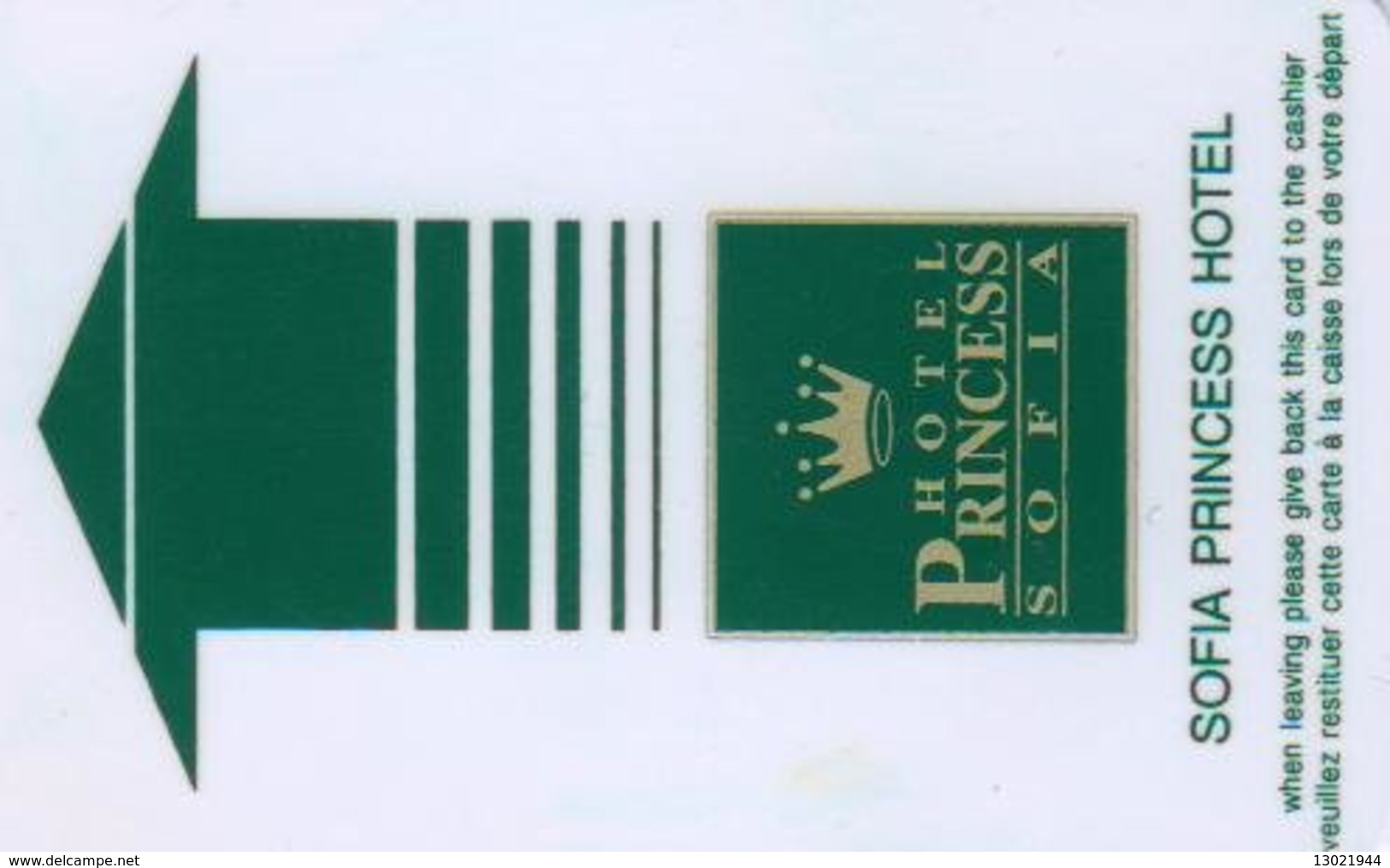 BULGARIA KEY HOTEL Sofia Princess Hotel - SOFIA - Hotel Keycards