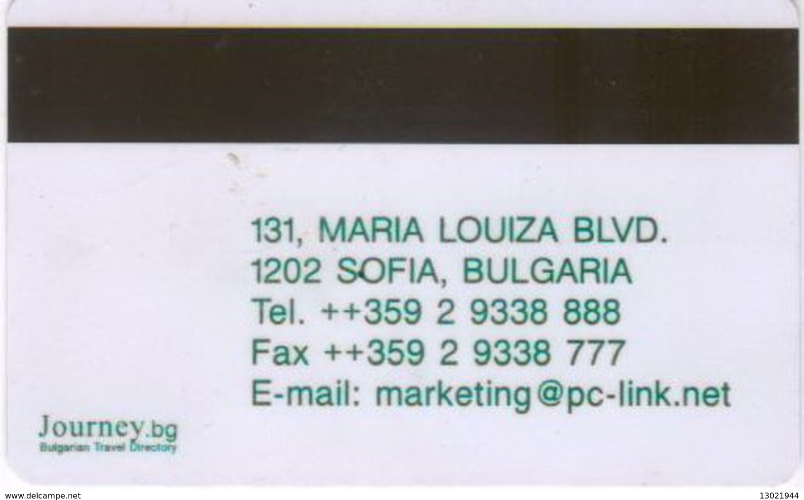 BULGARIA KEY HOTEL Sofia Princess Hotel - SOFIA - Hotel Keycards