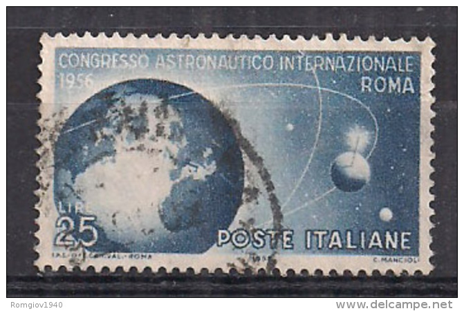 ITALIA 1956 CONGRESSO ASTRONAUTICO SASS. 805 USATO VF - 1946-60: Usati