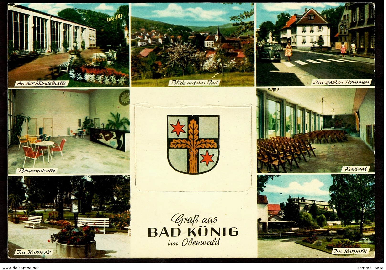 Bad König / Odenwald  -  Mehrbild-Ansichtskarte Mit Fenster Und Mini-Bildern  -  Ca.1964   (7389) - Bad König