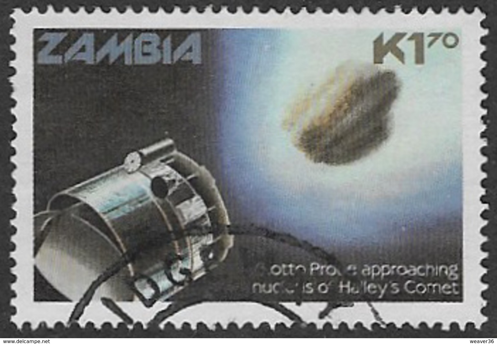 Zambia SG465 1986 Appearance Of Halley's Comet 1k.70 Good/fine Used [37/30772/2D] - Zambia (1965-...)