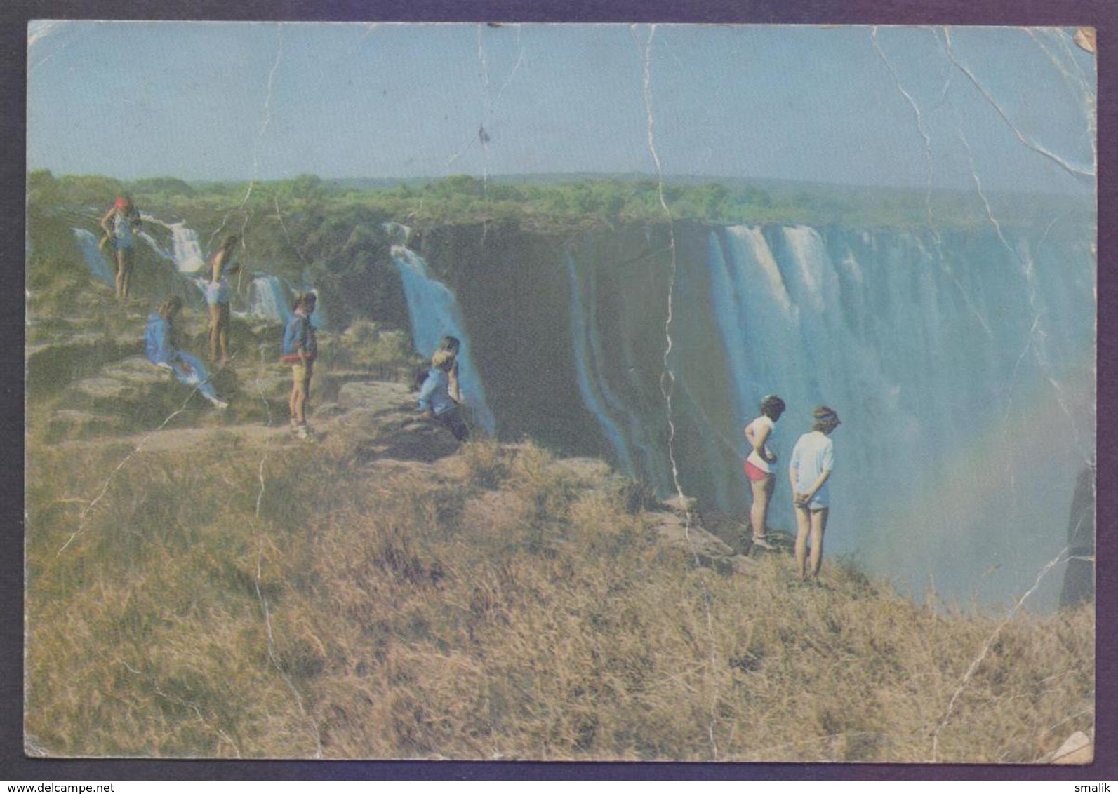 ZIMBABWE Picture POSTCARD - Danger Point Victoria Falls, Postal Used 1989, POST CARD - Zimbabwe