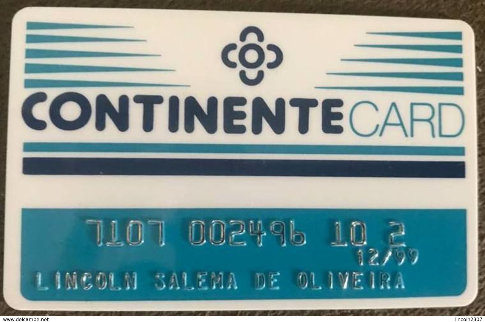 LSJP BRAZIL (2) CONTINENTE CARD - SUPERMARKET - THIS SUPERMARKET DOES NOT EXIST MORE - 1999 - Credit Cards (Exp. Date Min. 10 Years)