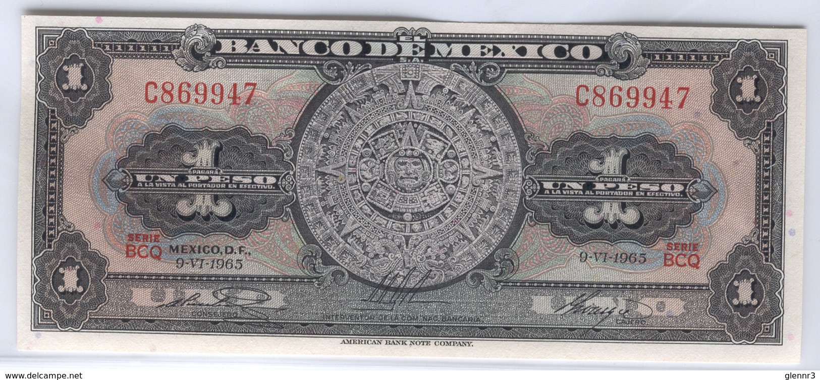 MEXICO 59i 1965 1 Peso UNC - Mexico