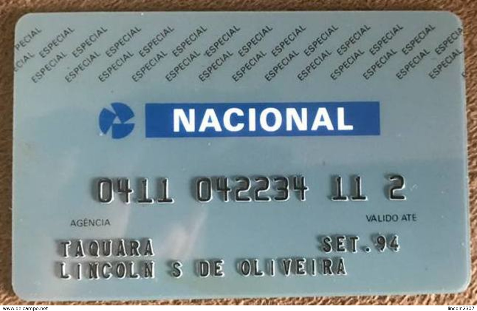 LSJP BRAZIL NACIONAL BANK CARD  - THIS BANK DOES NOT EXIST MORE - Geldkarten (Ablauf Min. 10 Jahre)