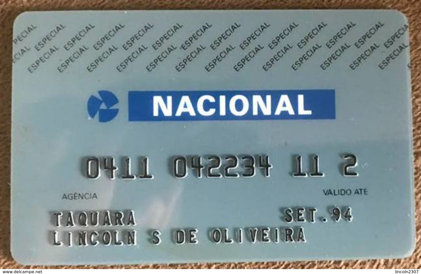 LSJP BRAZIL NACIONAL BANK CARD  - THIS BANK DOES NOT EXIST MORE - Cartes De Crédit (expiration Min. 10 Ans)
