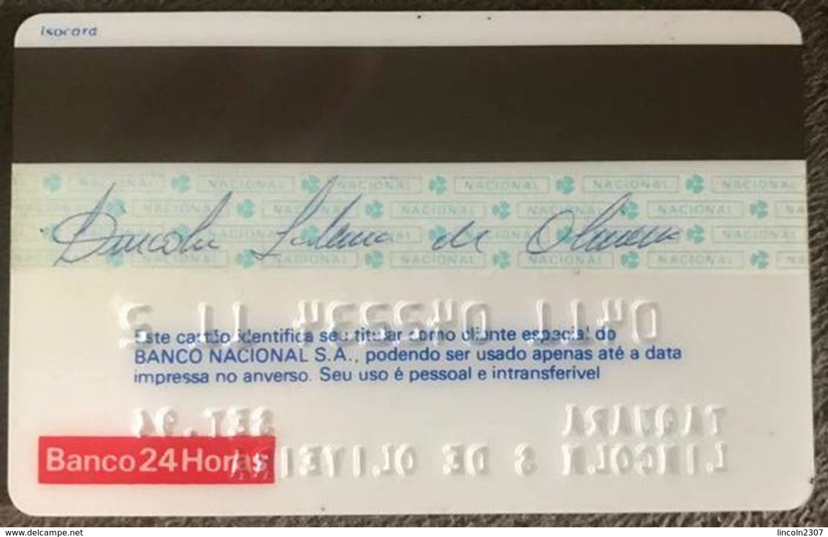 LSJP BRAZIL NACIONAL BANK CARD  - THIS BANK DOES NOT EXIST MORE - Cartes De Crédit (expiration Min. 10 Ans)