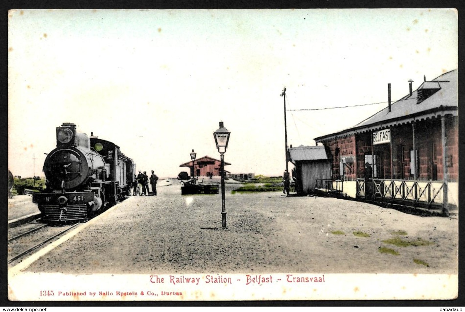 S.Africa The Railway Station, Belfast, Transvaal, Unused Sallo Epstein, Durban (pub) - South Africa